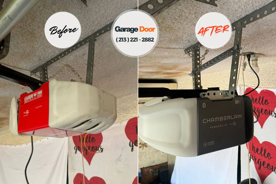 Before and after: garage door repair Sissonville, WV